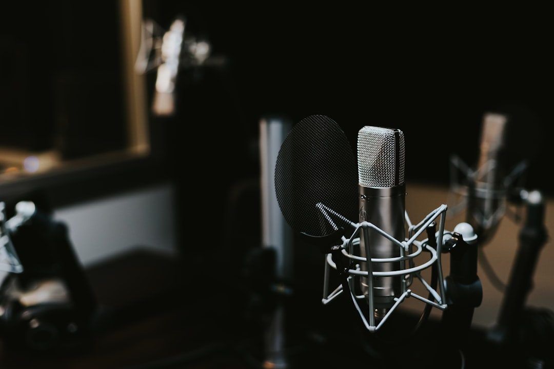 Microfoon in een radiostudio