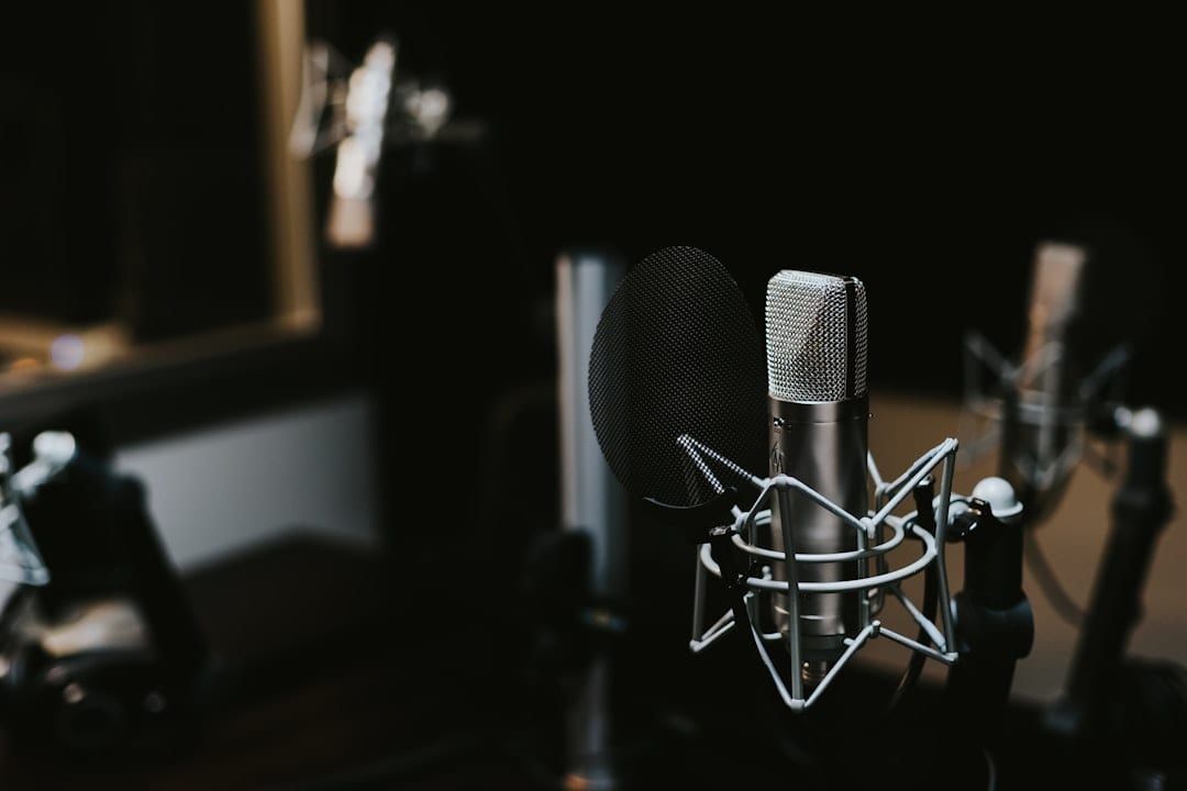 Microfoon in een radiostudio